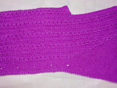 Single colour jacket knitting design - part -4 ( collor knitting )