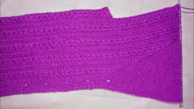 Single colour jacket knitting design - part -4 ( collor knitting )