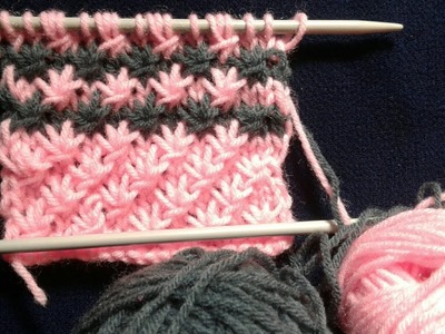 Star stitch knitting pattern in hindi. easy sweater design.  design no 36