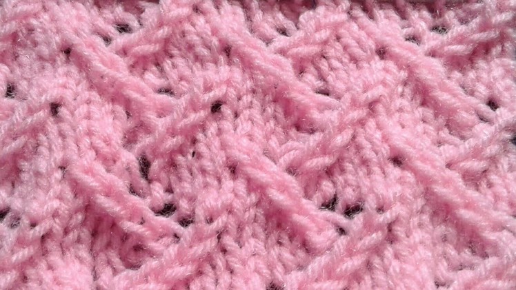 Zigzag lace knitting. in hindi. design no 41