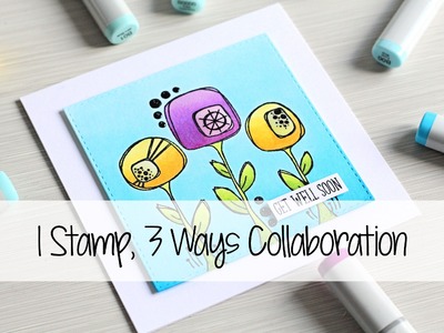 1 Stamp, 3 Ways Collab | The Card Grotto