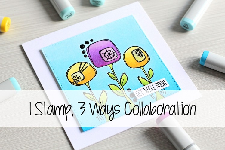 1 Stamp, 3 Ways Collab | The Card Grotto