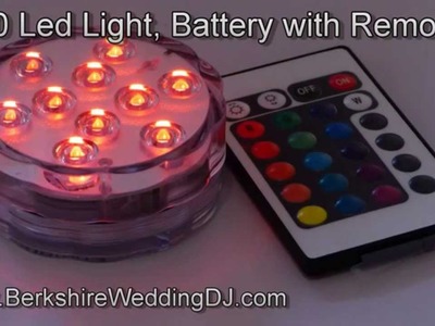 10 LED Submersible Battery Powered Light with Remote