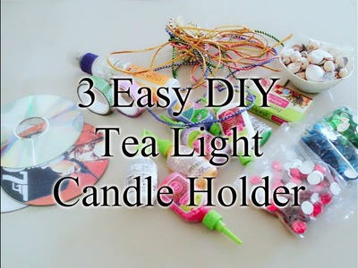 3 Easy DIY Tea Light Candle Holder. CD Craft