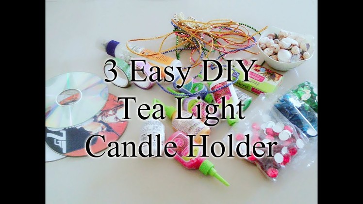 3 Easy DIY Tea Light Candle Holder. CD Craft