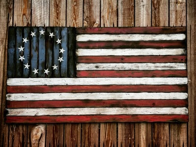 American Flag Hand Made! Distressed, Rustic
