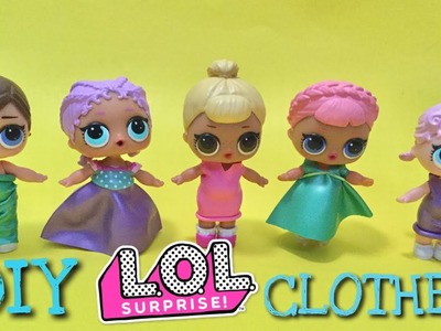 DIY clothing for LOL Lil Outrageous Littles Surprise glitter craft Toy Review and Unboxing