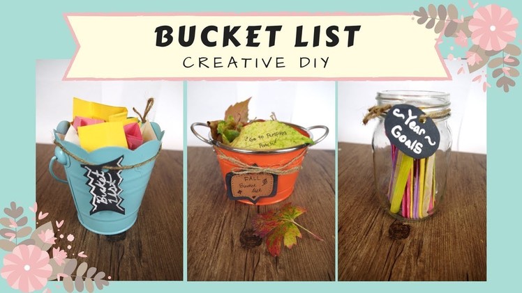 DIY Creative BUCKET LIST CRAFT  ideas for motivation!