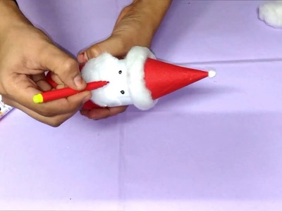 DIY How To Make Santa Claus Using Cardboard Roll | Christmas Craft