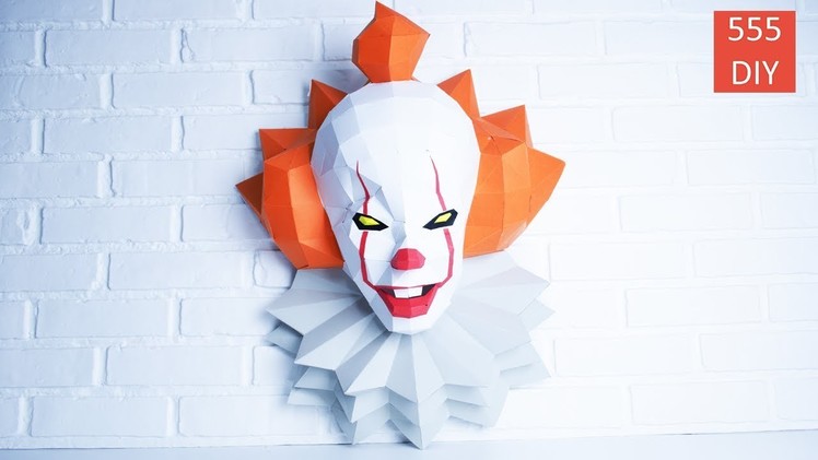 DIY IT 2017 Pennywise Paper Craft Wall Decoration Ideas