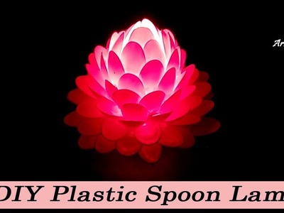 DIY Lampshade Plastic Spoon Craft Home Decoration Idea