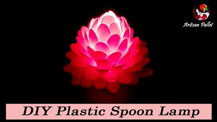 DIY Lampshade Plastic Spoon Craft Home Decoration Idea