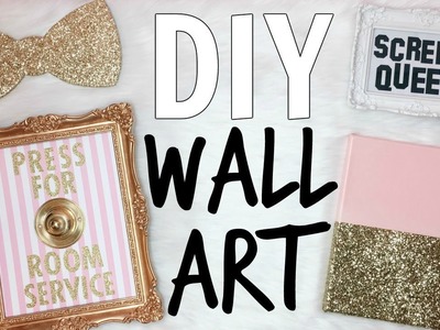 DIY WALL ART ♡ PINK & GOLD ♡ Studio & Office Makeover Series ♡ EP. 6