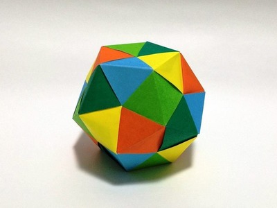 Dodecahedron modular origami tutorial 正十二面体を折ってみた　【ユニット折り紙】
