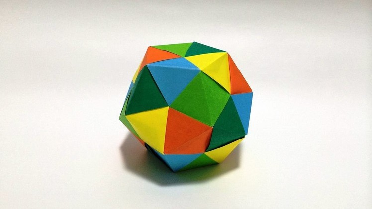 Dodecahedron modular origami tutorial 正十二面体を折ってみた　【ユニット折り紙】
