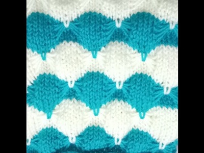 Easy Two Color Knitting Pattern no. 41|Hindi