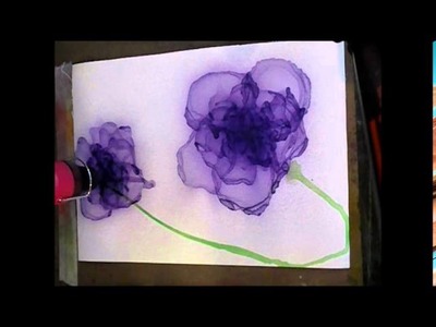Elna's Acrylic ink flowers