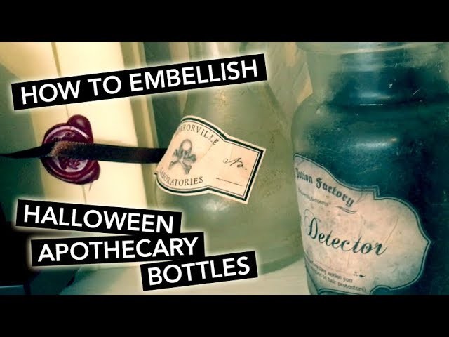 EMBELLISH Halloween Apothecary Bottles with me | TUTORIAL