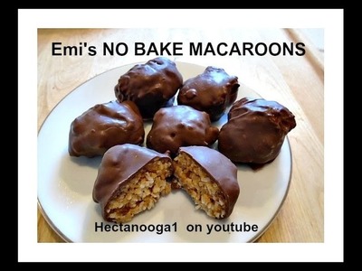 Emi's NO BAKE CHOCOLATE MACAROONS recipe, easy chocolates to make, vegan