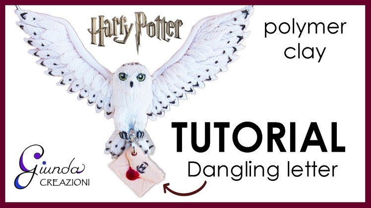 [ENG] Harry Potter's Hedwig in polymer clay with Hogwarts acceptance letter