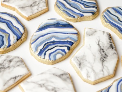 GEODE AND MARBLE COOKIES inspired by BLOOM DAILY PLANNERS!