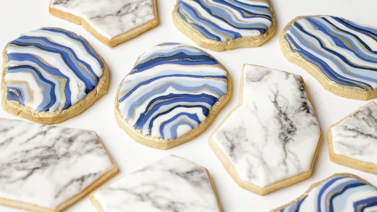 GEODE AND MARBLE COOKIES inspired by BLOOM DAILY PLANNERS!