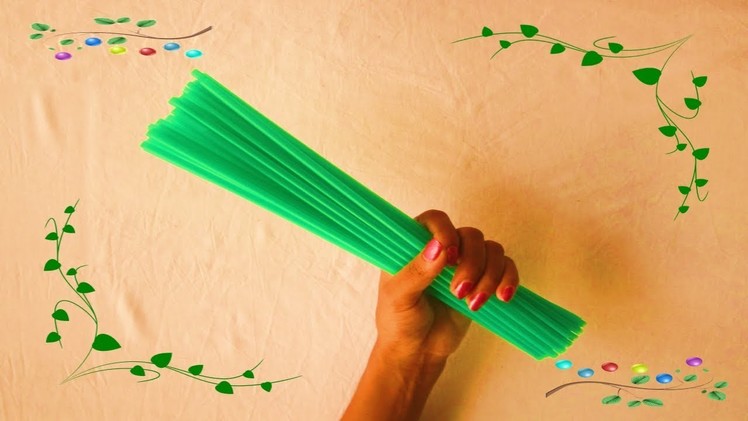 HM Wall Hanging with drinking straws || How to make drinking straws craft