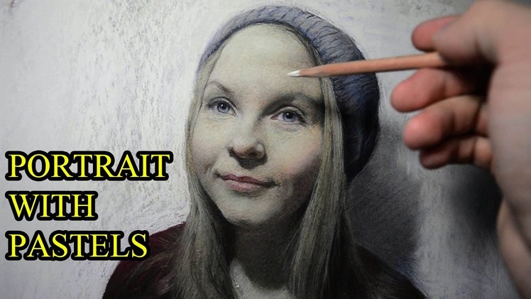 How I draw a photo realistic portrait with pastels.