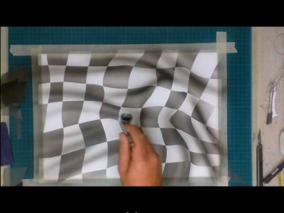 How to airbrush a 3D flag