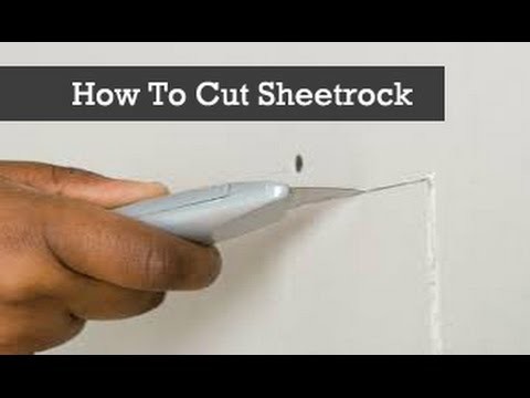 How To Cut Drywall or Sheetrock With A Knife.  Cutting Sheet Rock hacks.