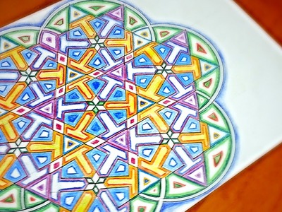 How To Draw Mandala With Islamic Star Patterns - 6 Fold Pointy Stars