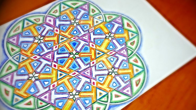 How To Draw Mandala With Islamic Star Patterns - 6 Fold Pointy Stars