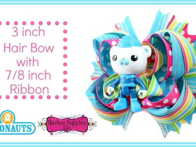 How to Make a 3 inch Hair Bow with 7.8 inch Ribbon - Octonauts Hair Bow - Hairbow Supplies, Etc.