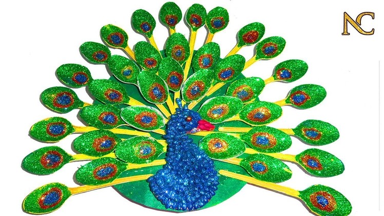 How to make a Peacock from spoon | peacock craft | Nalicraft