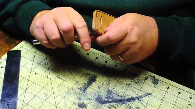 How to make a slide holster: The belt slots