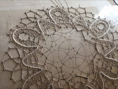 How to make doily Bobbin Russian Lace part 4