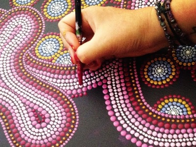 How to make dots, mix paint and prepare brushes for the perfect dot painting.