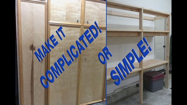 How to make easy 2x4 garage shelves more complicated