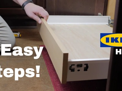 How to Make Pull Out Cabinet Shelves from IKEA Drawers - Easy DIY IKEA HACK for Kitchen Organization