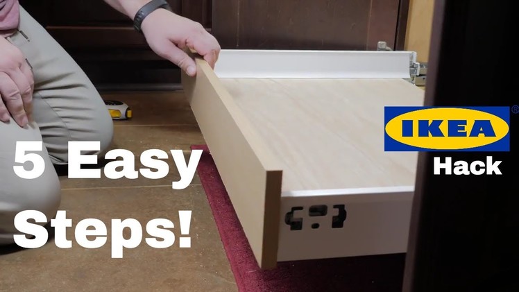 How to Make Pull Out Cabinet Shelves from IKEA Drawers - Easy DIY IKEA HACK for Kitchen Organization
