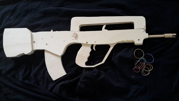 Making a FAMAS G2 Rubberband Gun [ Semi-Auto ] - Free templates