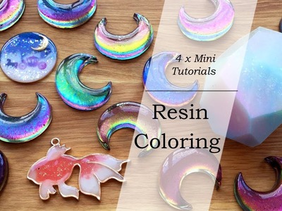 Mini Resin Tutorials: Resin Coloring (Color Shifting, Pearlescent, Colored UV Resin & Clear Film)