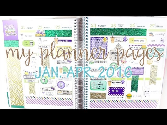My Erin Condren Planner Pages Jan.- Apr. 2016 | MandyPlans