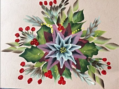 One Stroke Painting-Christmas Theme- Decorative Composition