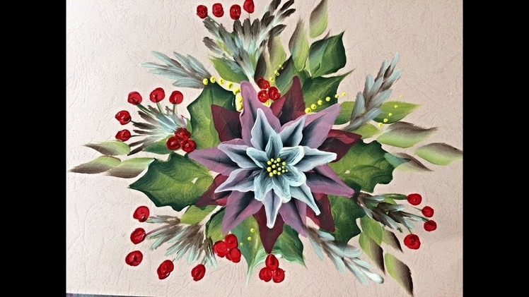 One Stroke Painting-Christmas Theme- Decorative Composition