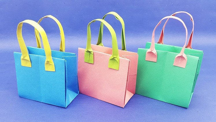 Origami Bag - How to make a Paper Bag (Easy DIY Craft Tutorial)