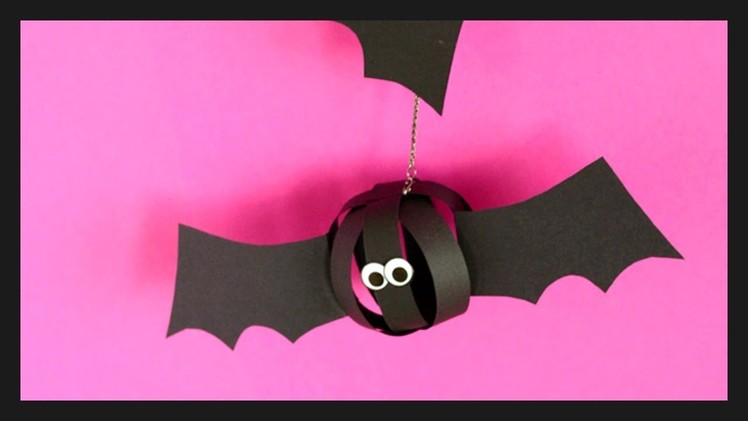 Paper Ball Bat Craft - fun Halloween craft for kids