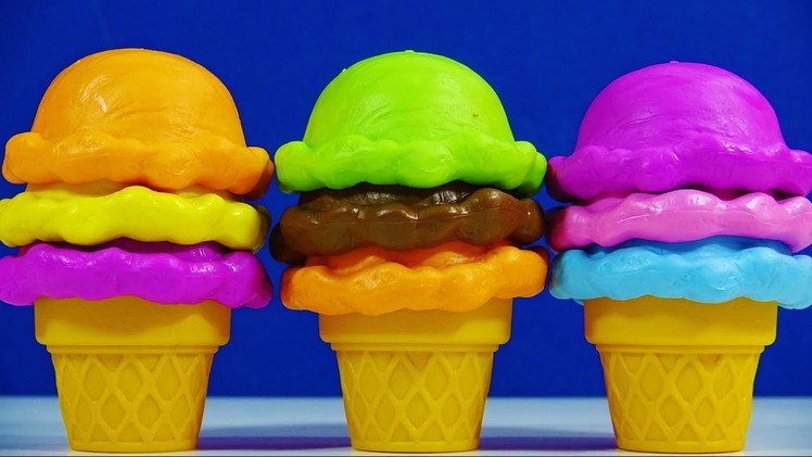 Rainbow Ice Cream Cone Surprise Toys Shopkins Disney Frozen Hello Kitty The Lion Guard Squinkies