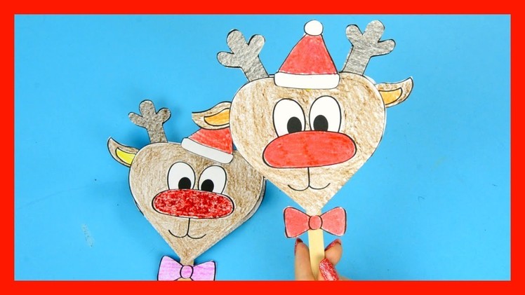 Reindeer Paper Craft - Christmas craft for kids