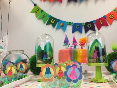 Trolls inspired birthday party | FESTA DE ANIVERSÁRIO INSPIRADA NOS TROLLS